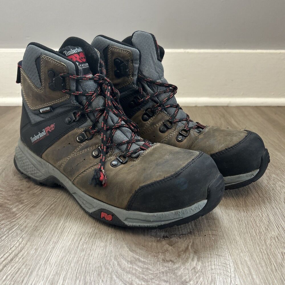 Timberland PRO Switchback LT Mens 8.5 Brown Composite Toe Hiking Work Boots
